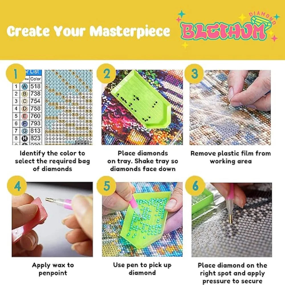 Landscape Rainbow Diamond Embroidery Cross Stitch Art Kit