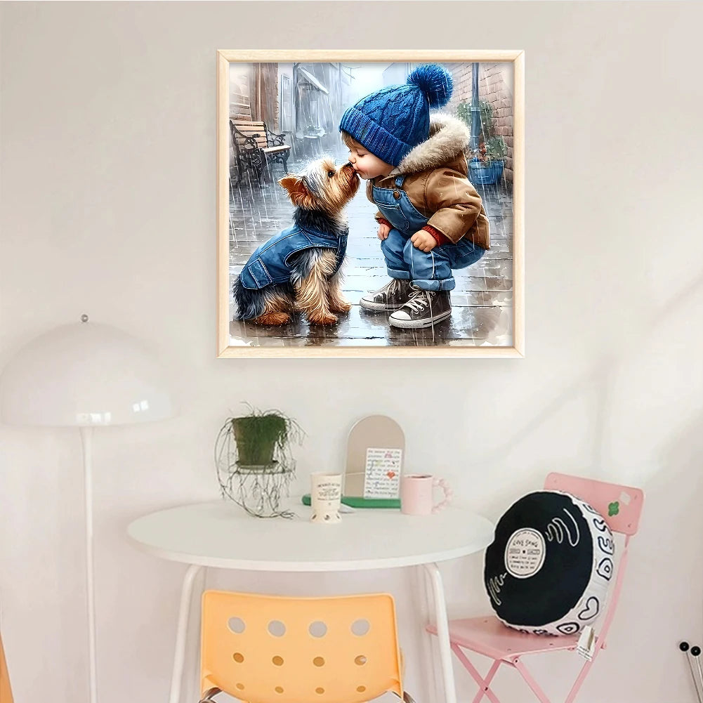 Boy With Dog Cross Stitch Kit