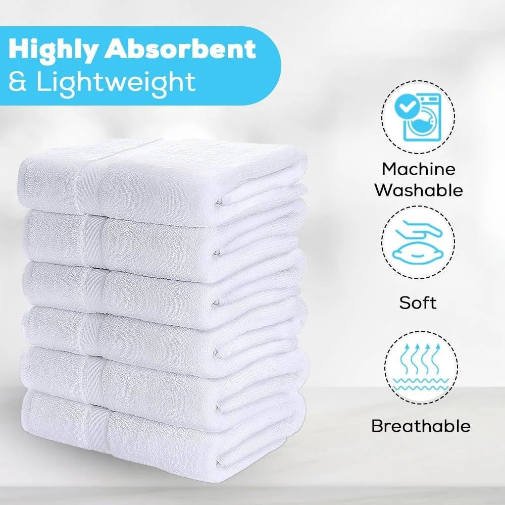 100% Cotton Bath Towels Set of 6