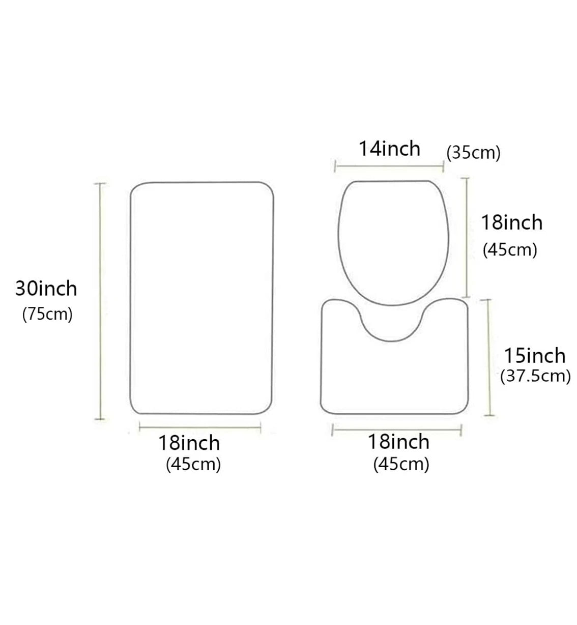 3 PCS Ultra Absorbent Non-Slip Bath Mat