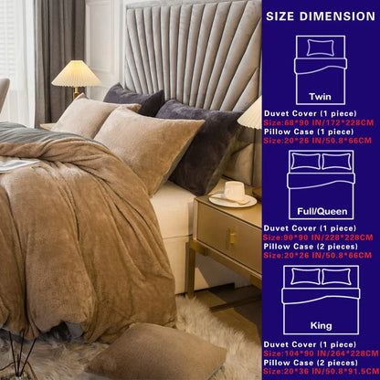 Velvet Shaggy Duvet Cover Set