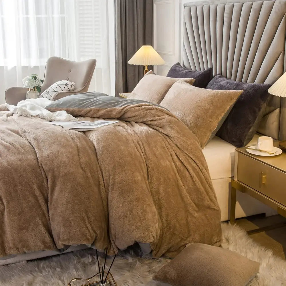 Velvet Shaggy Duvet Cover Set