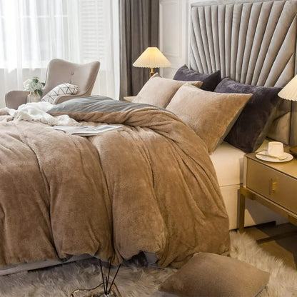 Velvet Shaggy Duvet Cover Set