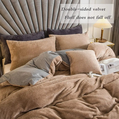 Velvet Shaggy Duvet Cover Set