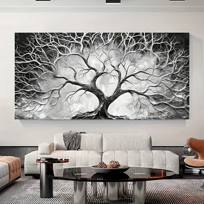 Large Canvas Black And White Tree