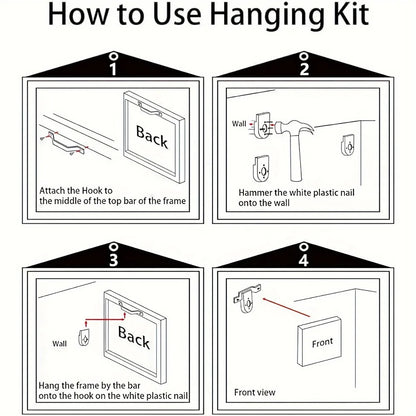 White Floral Wall Art With Gold Embellishments