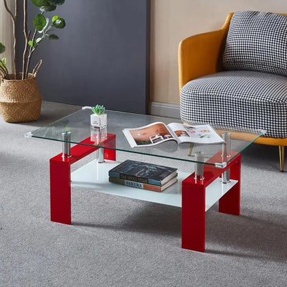 Red Rectangular Coffee Table