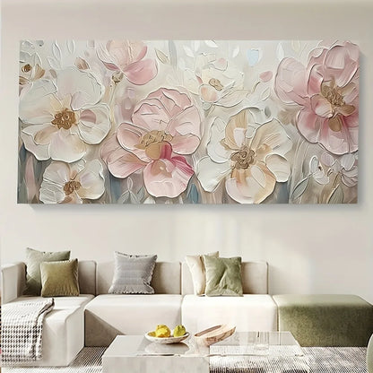 Elegant Pink Floral Canvas Art