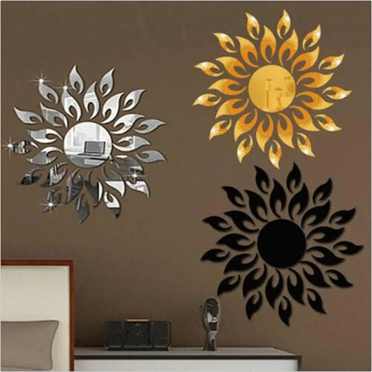 Mirror Sunflower Art Decal