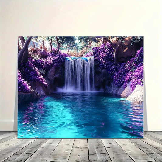 Purple Waterfall Canvas Wall Art