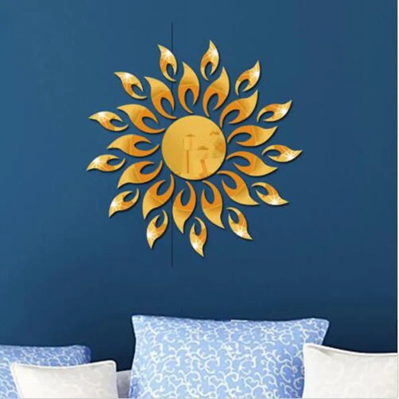Mirror Sunflower Art Decal
