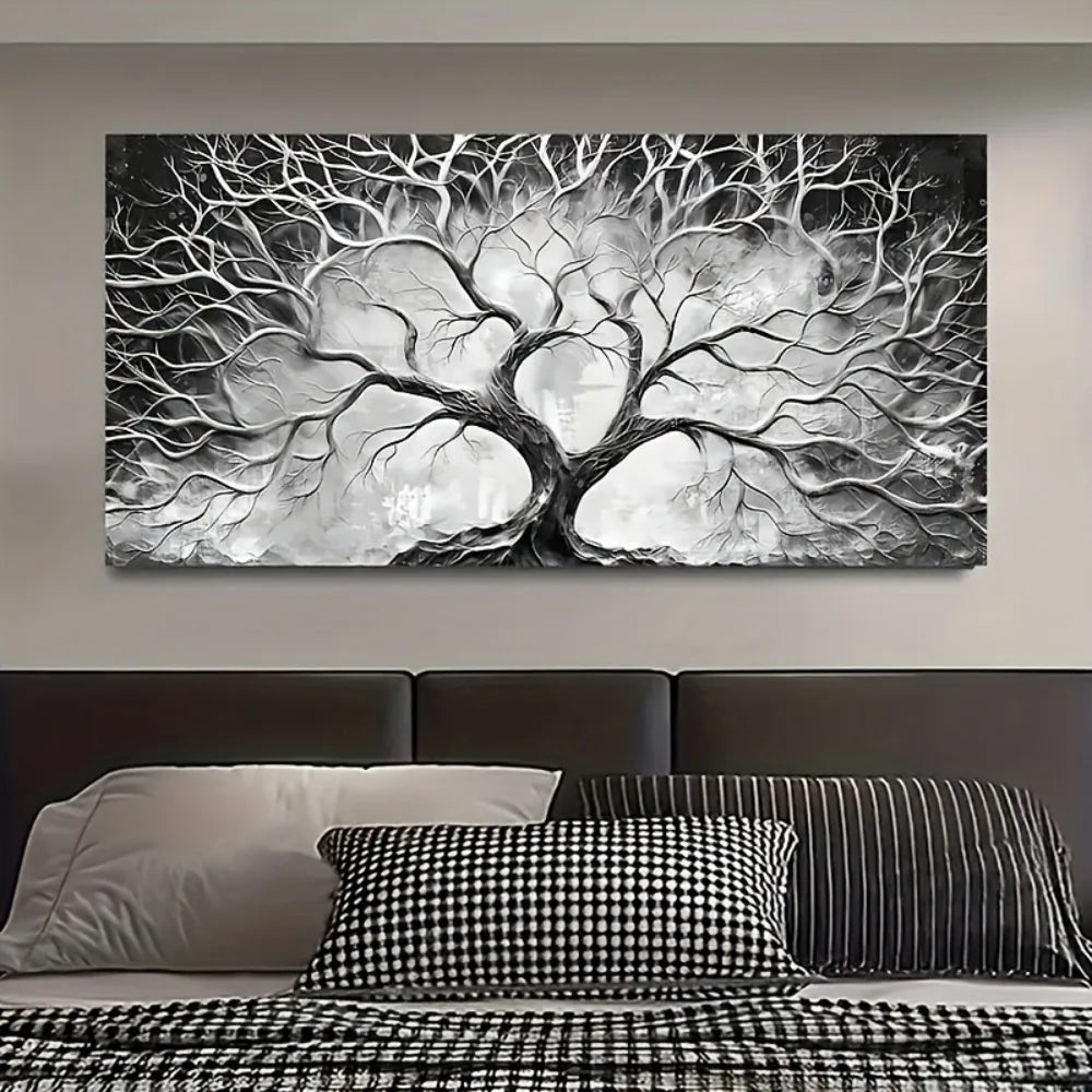 Large Canvas Black And White Tree