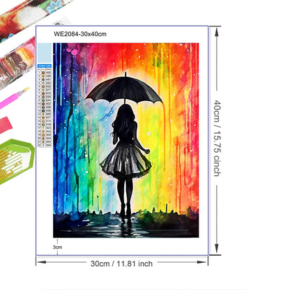 Landscape Rainbow Diamond Embroidery Cross Stitch Art Kit