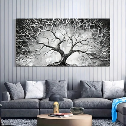Large Canvas Black And White Tree