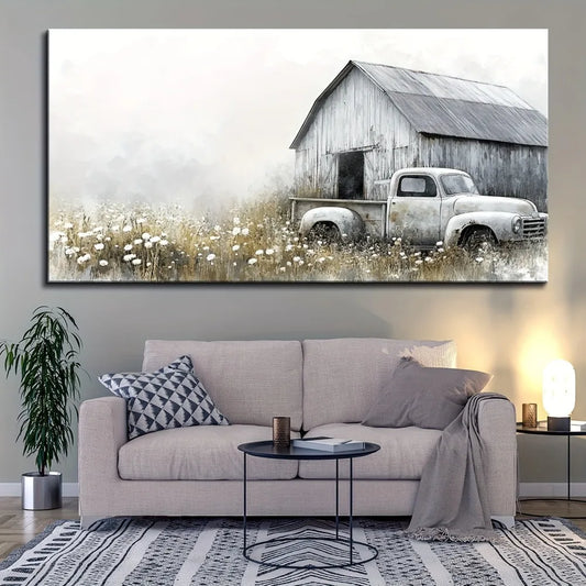 Framed Old Farmhouse Truck Print