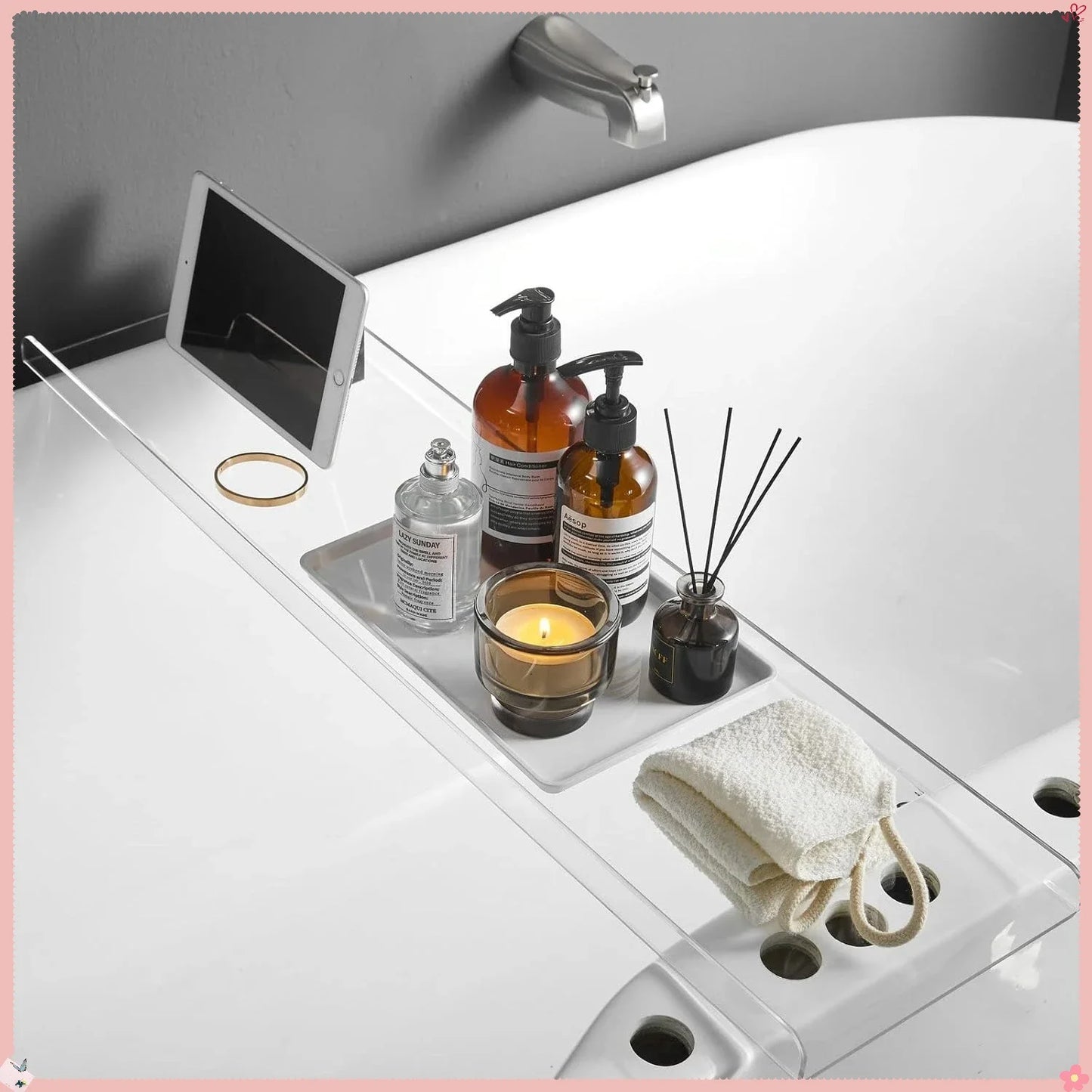 Luxury Acrylic Bathtub Tray Caddy