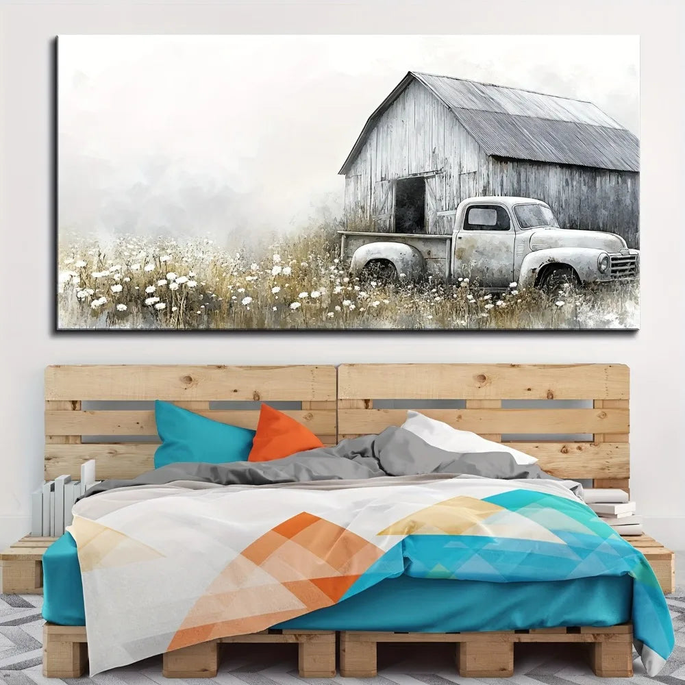 Framed Old Farmhouse Truck Print
