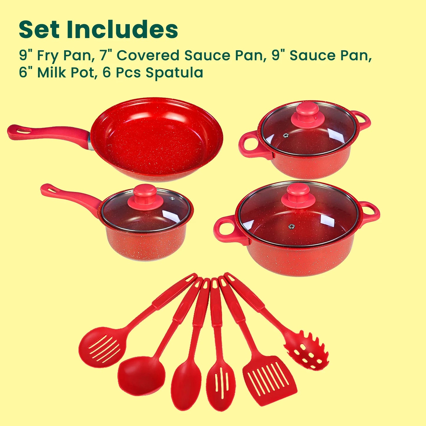 13-Piece Nonstick Cookware Set