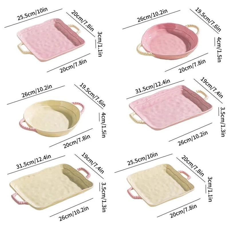 12 Inch, Rectangular Ceramic Plates