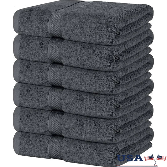 Soft Bath Towels Set of 6 100% Cotton