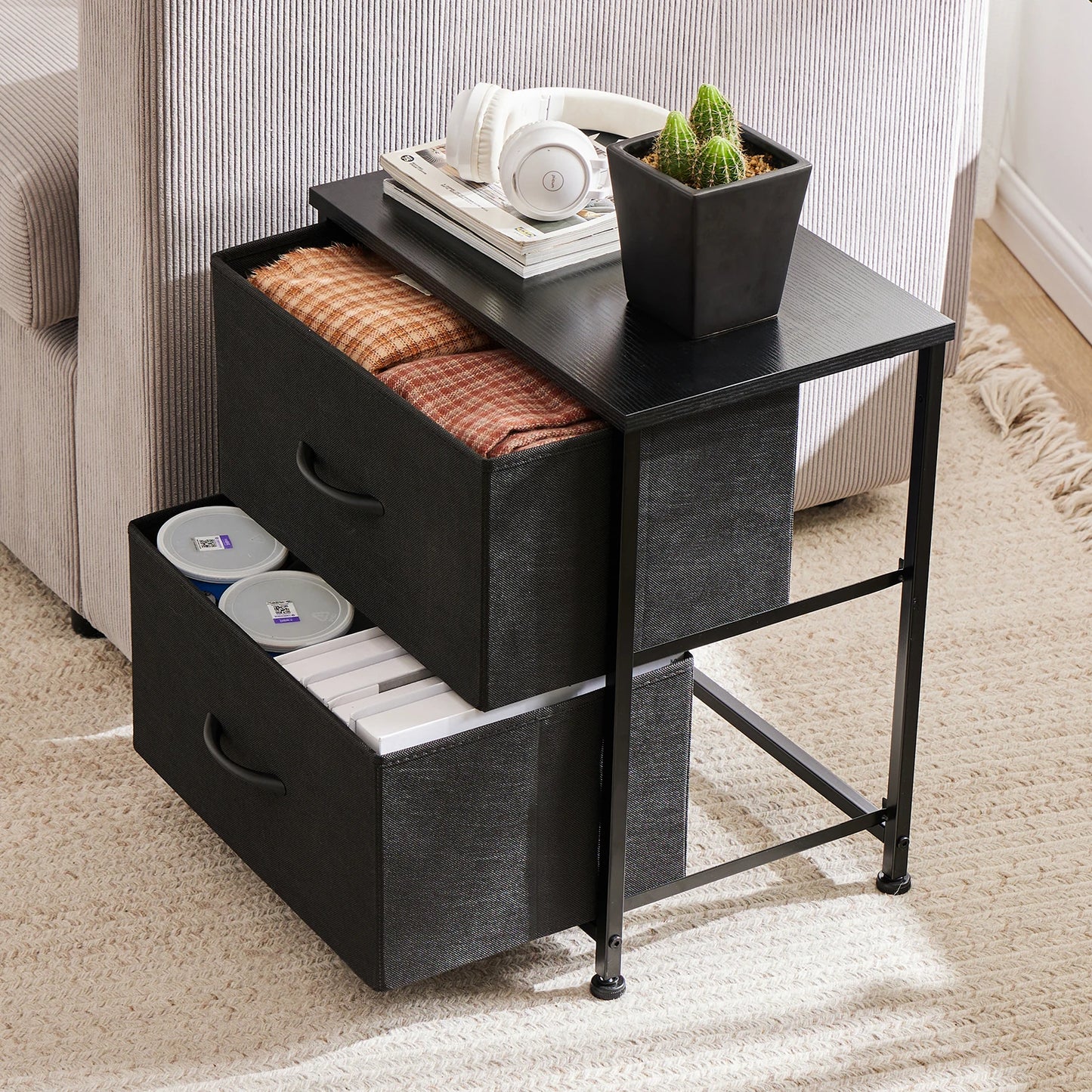 Nightstand Bedside Coffee Sofa Tea Table Storage Chest