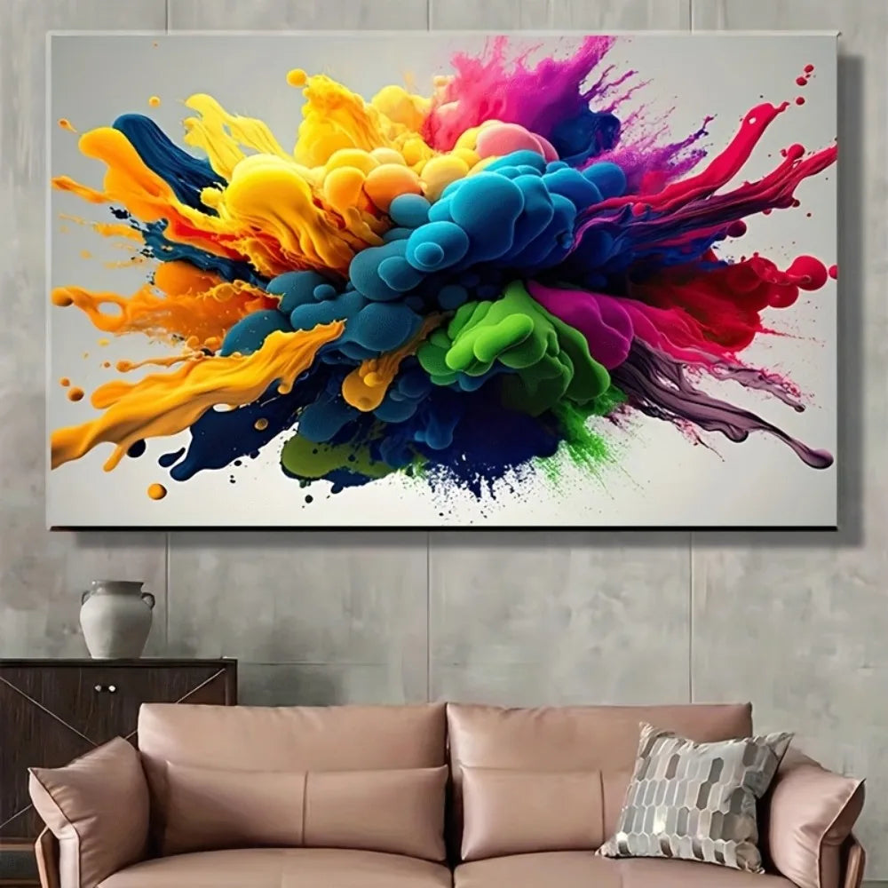 Vivid Abstract Art Mural