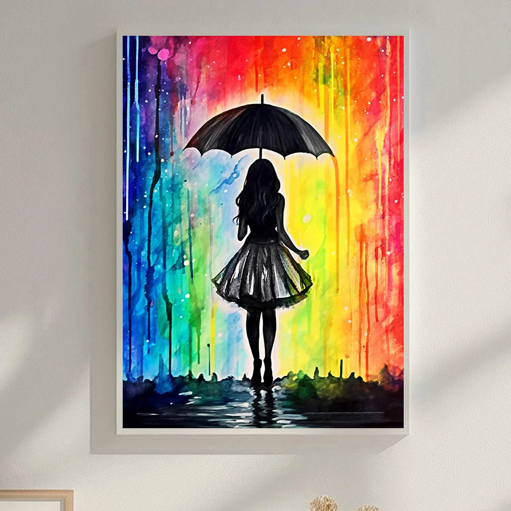 Landscape Rainbow Diamond Embroidery Cross Stitch Art Kit