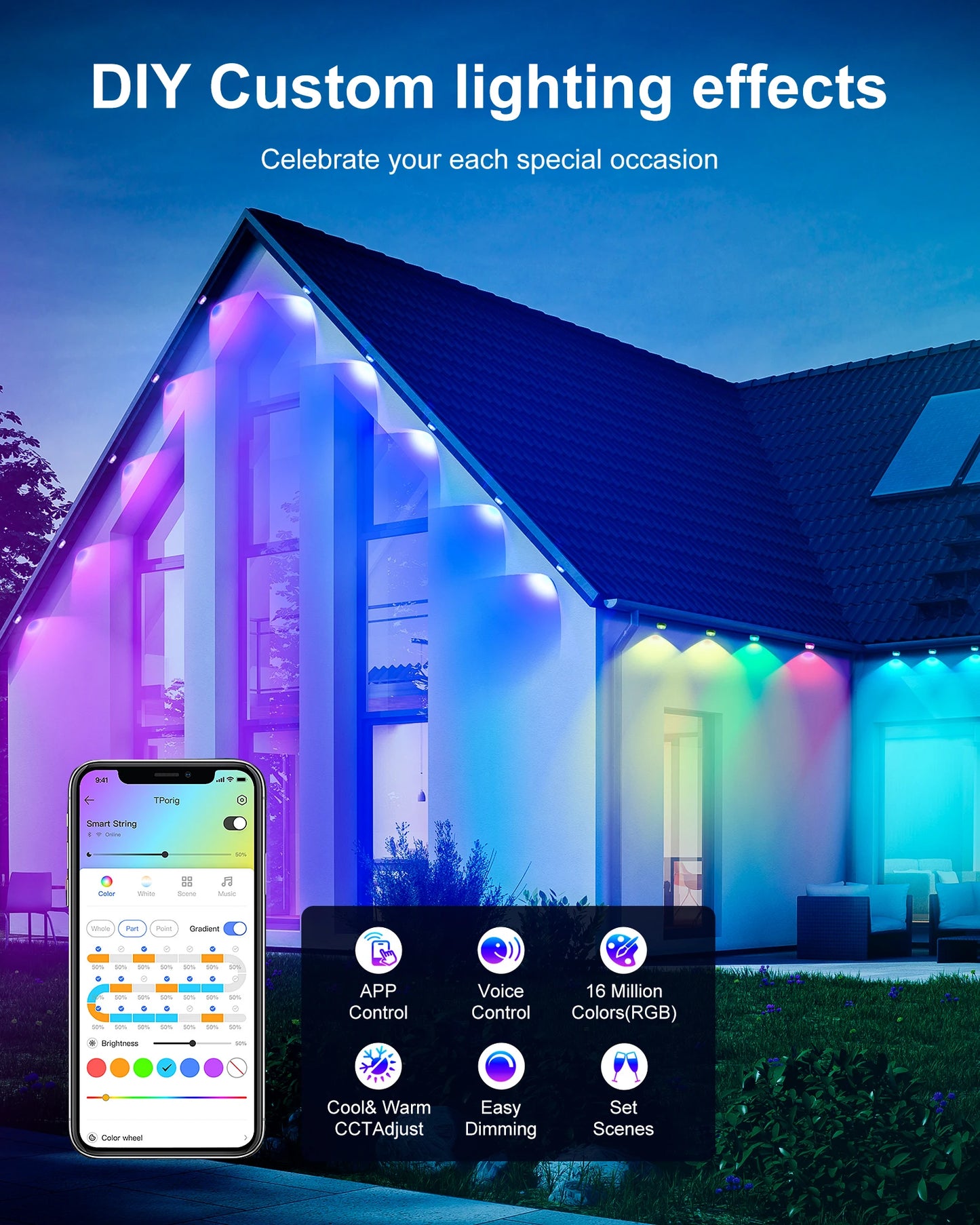 100ft/150 FT Outdoor LED Lights