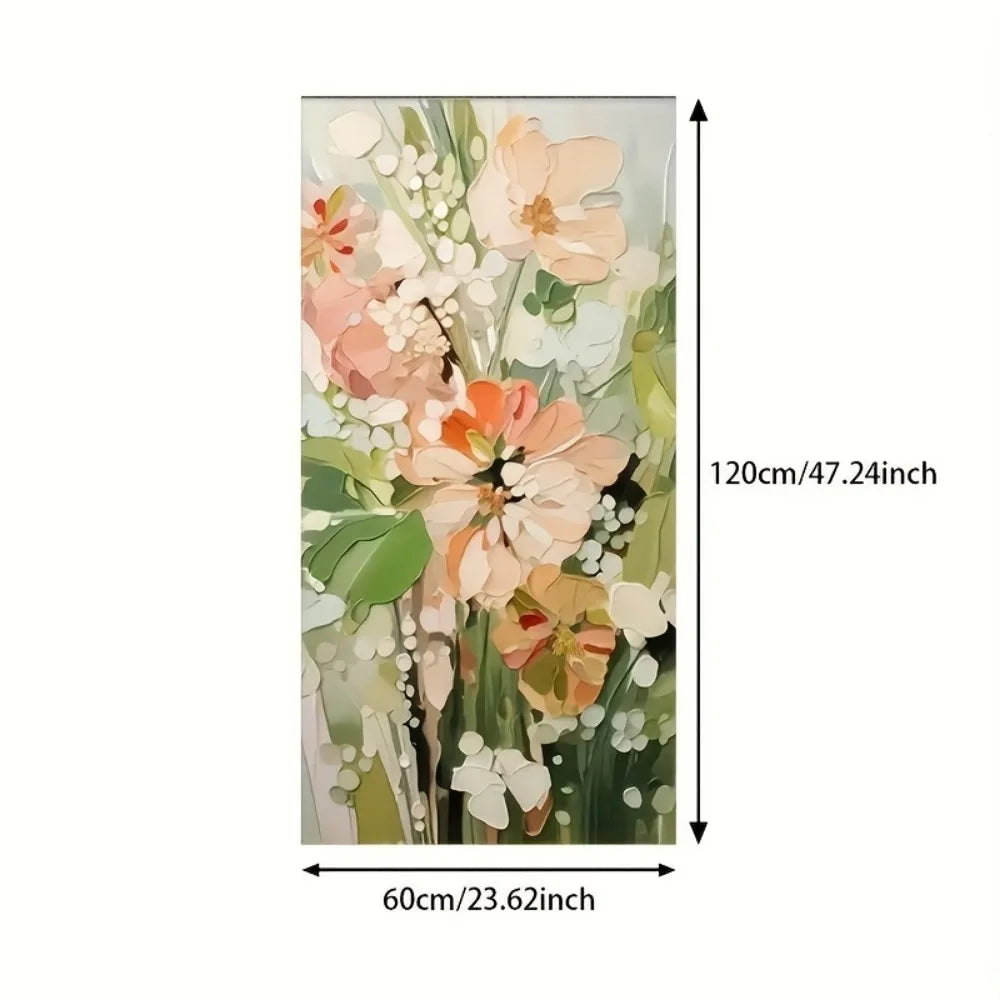 Pink, Orange And Green Floral Wall Art