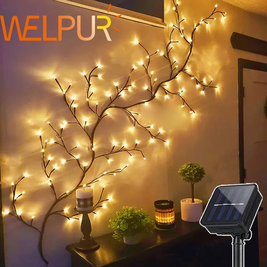 Light String Solar Vine Lamp 96LED Waterproof