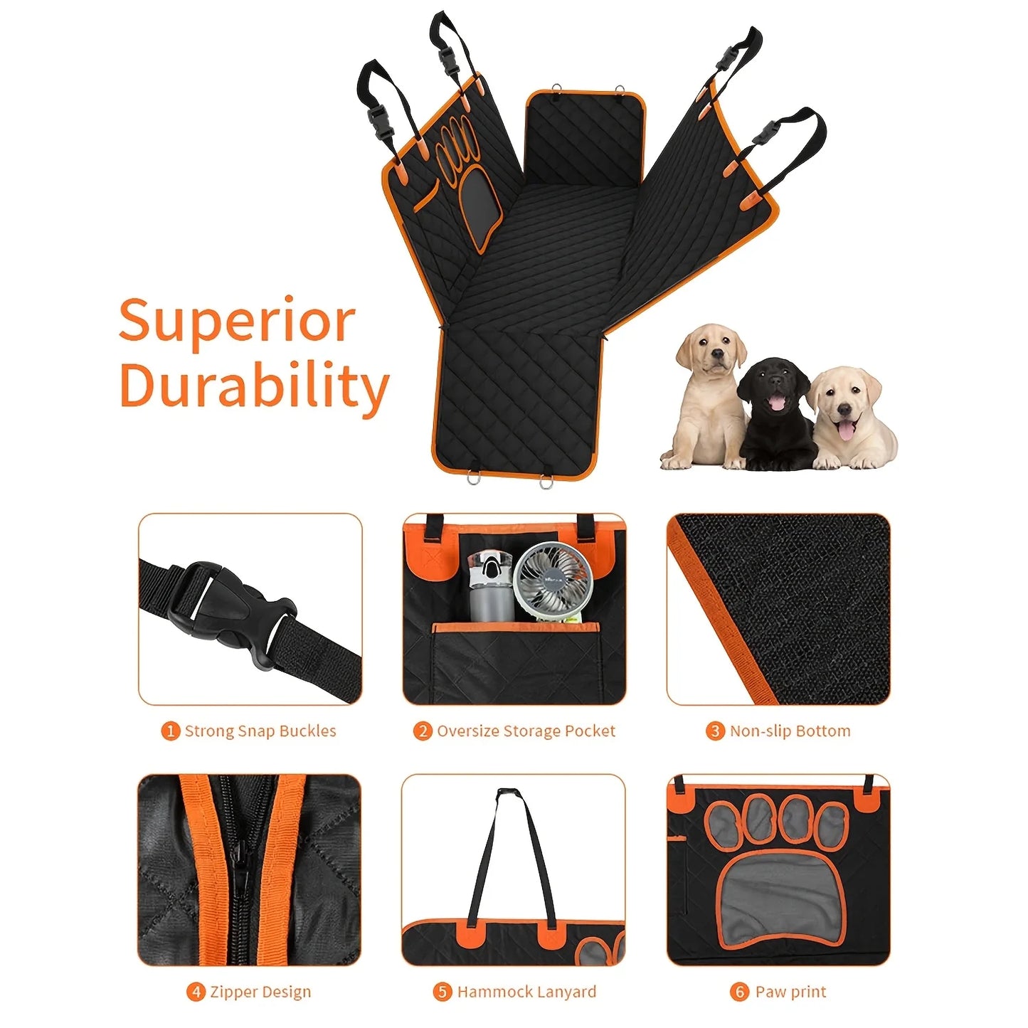 Pet Seat Hammock Heavy Duty Scratch Resistant