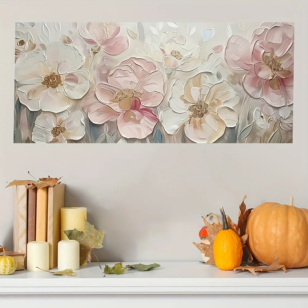 Elegant Pink Floral Canvas Art