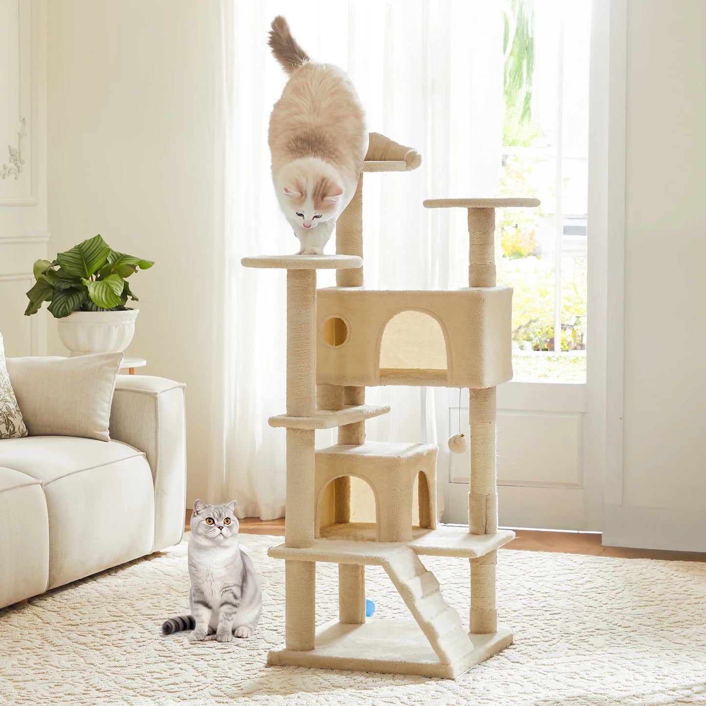 54in Tall Multi-Level Cat Tree Tower