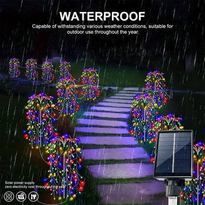 4Pack 680LED Christmas Solar Firecracker Outdoor Lights