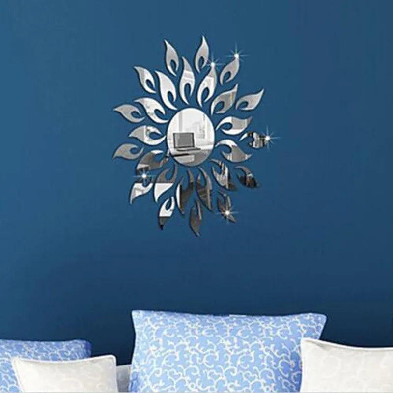 Mirror Sunflower Art Decal