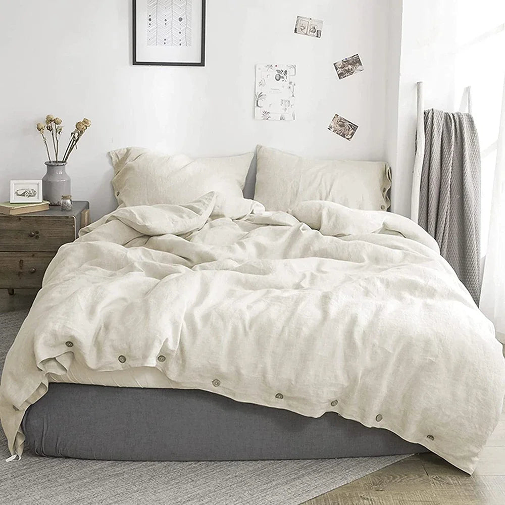 Linen 3Pcs Bedding Set