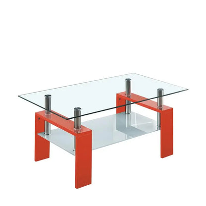 Red Rectangular Coffee Table