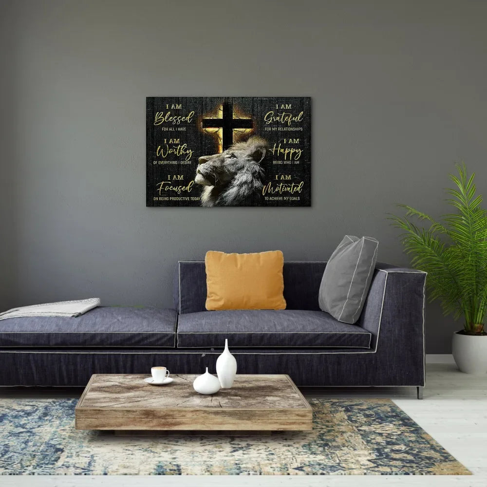Jesus Lion Canvas Wall Art